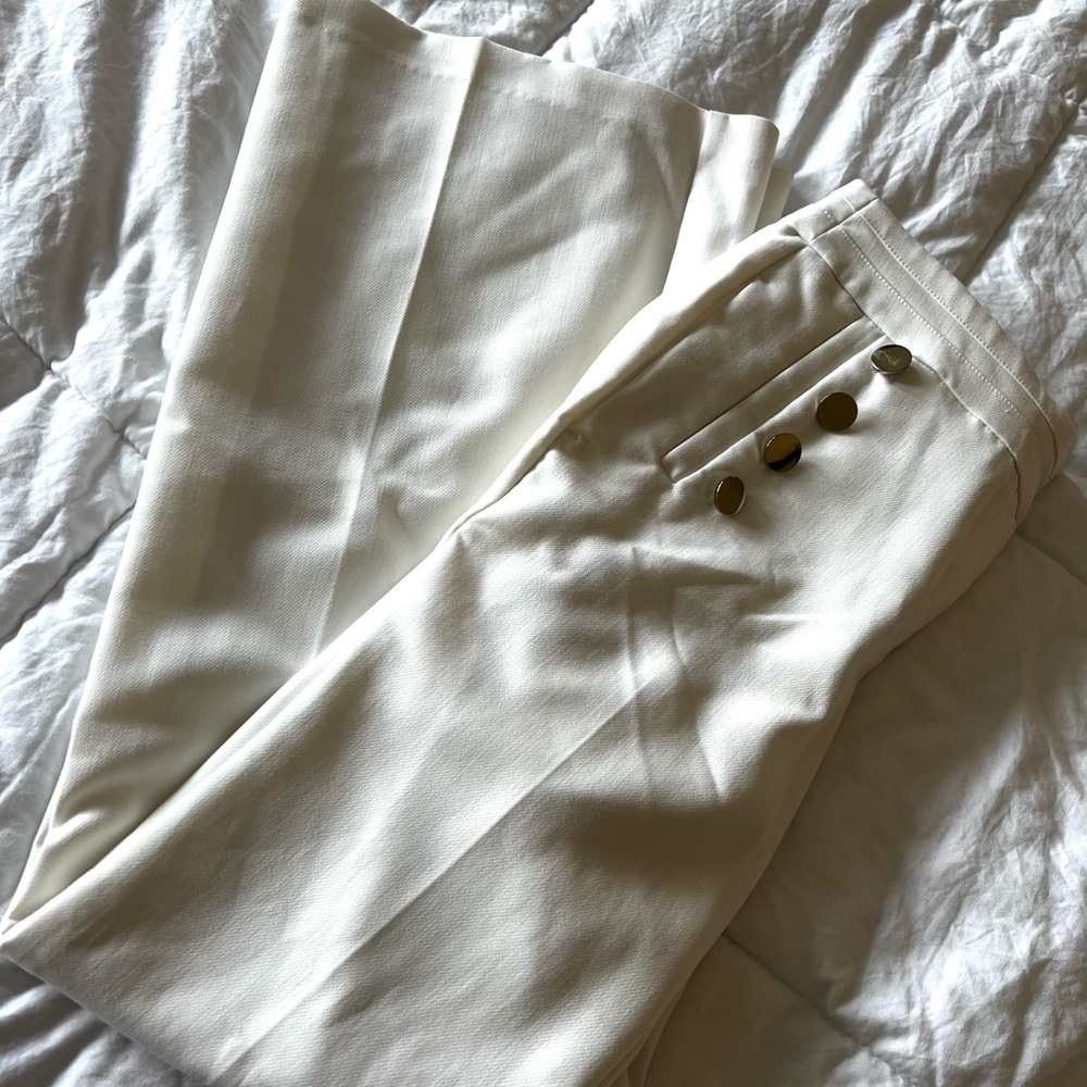 XOXO Cream Pants with Gold Accents